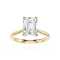 Emerald Cut Lab Diamond Four Prong Solitaire Ring