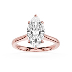 Marquise Cut Lab Diamond Six Prong Solitaire Ring