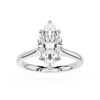 Marquise Cut Lab Diamond Six Prong Solitaire Ring
