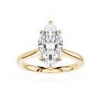 Marquise Cut Lab Diamond Six Prong Solitaire Ring