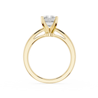 Emerald Cut Lab Diamond Split Shank Solitaire Ring