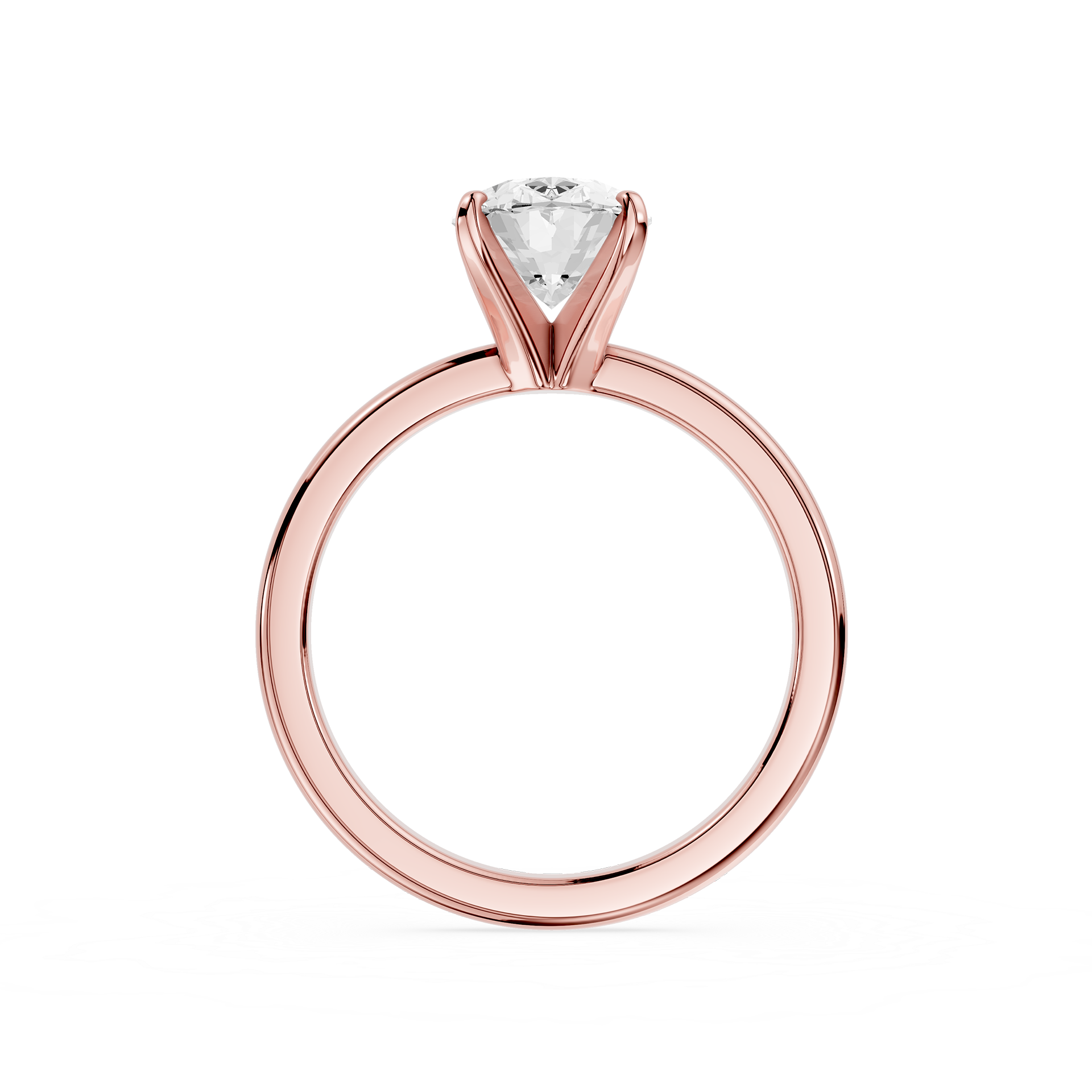 Oval Cut Lab Diamond Four Prong Solitaire Ring