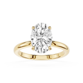 Oval Cut Lab Diamond Four Prong Solitaire Ring