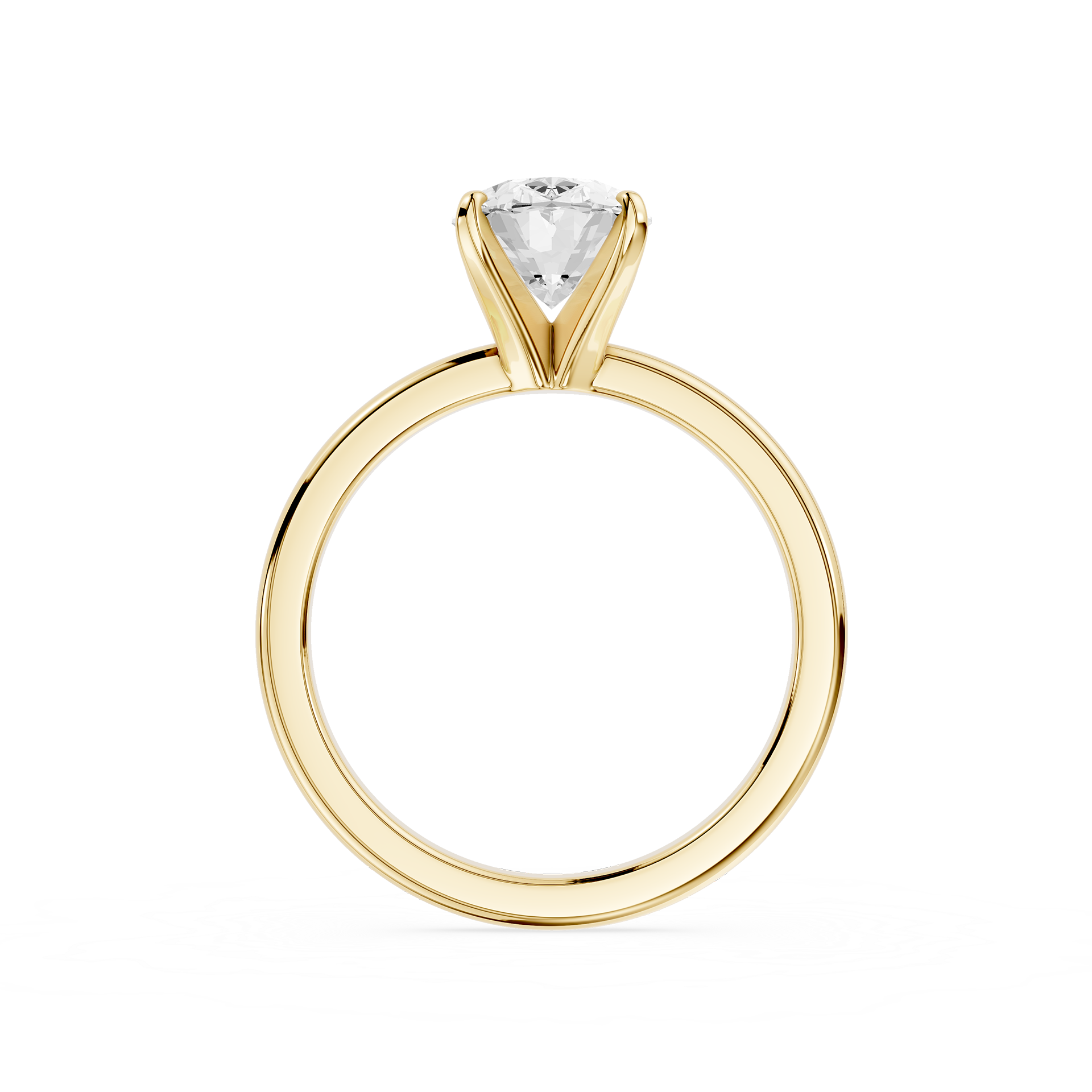 Oval Cut Lab Diamond Four Prong Solitaire Ring