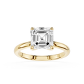 Square Emerald Cut Lab Diamond Solitaire Ring