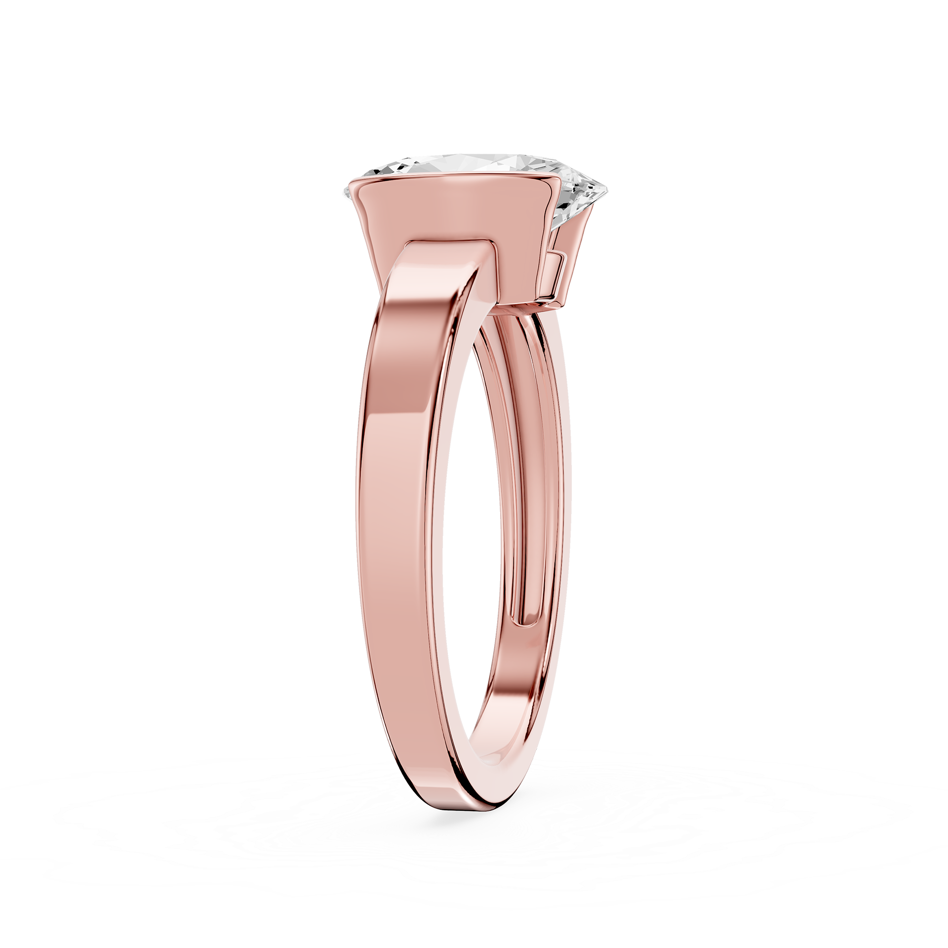 Oval Cut Lab Diamond Two Prong Solitaire Ring
