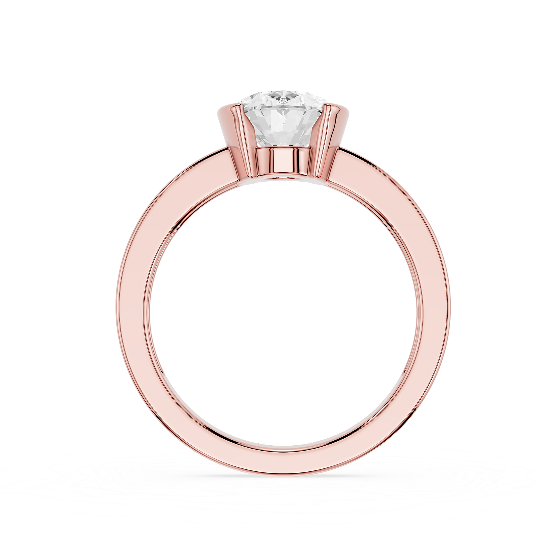 Oval Cut Lab Diamond Two Prong Solitaire Ring