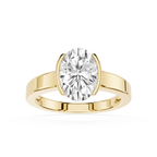 Oval Cut Lab Diamond Two Prong Solitaire Ring