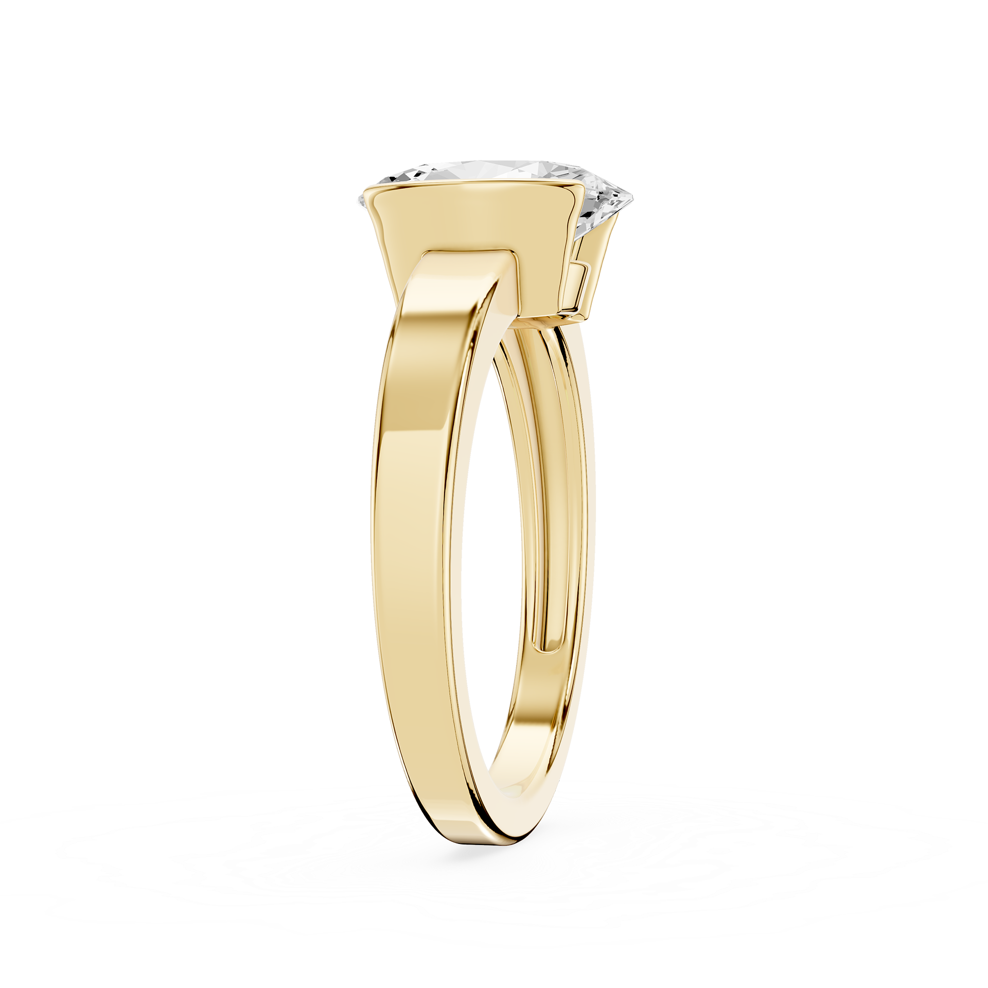 Oval Cut Lab Diamond Two Prong Solitaire Ring