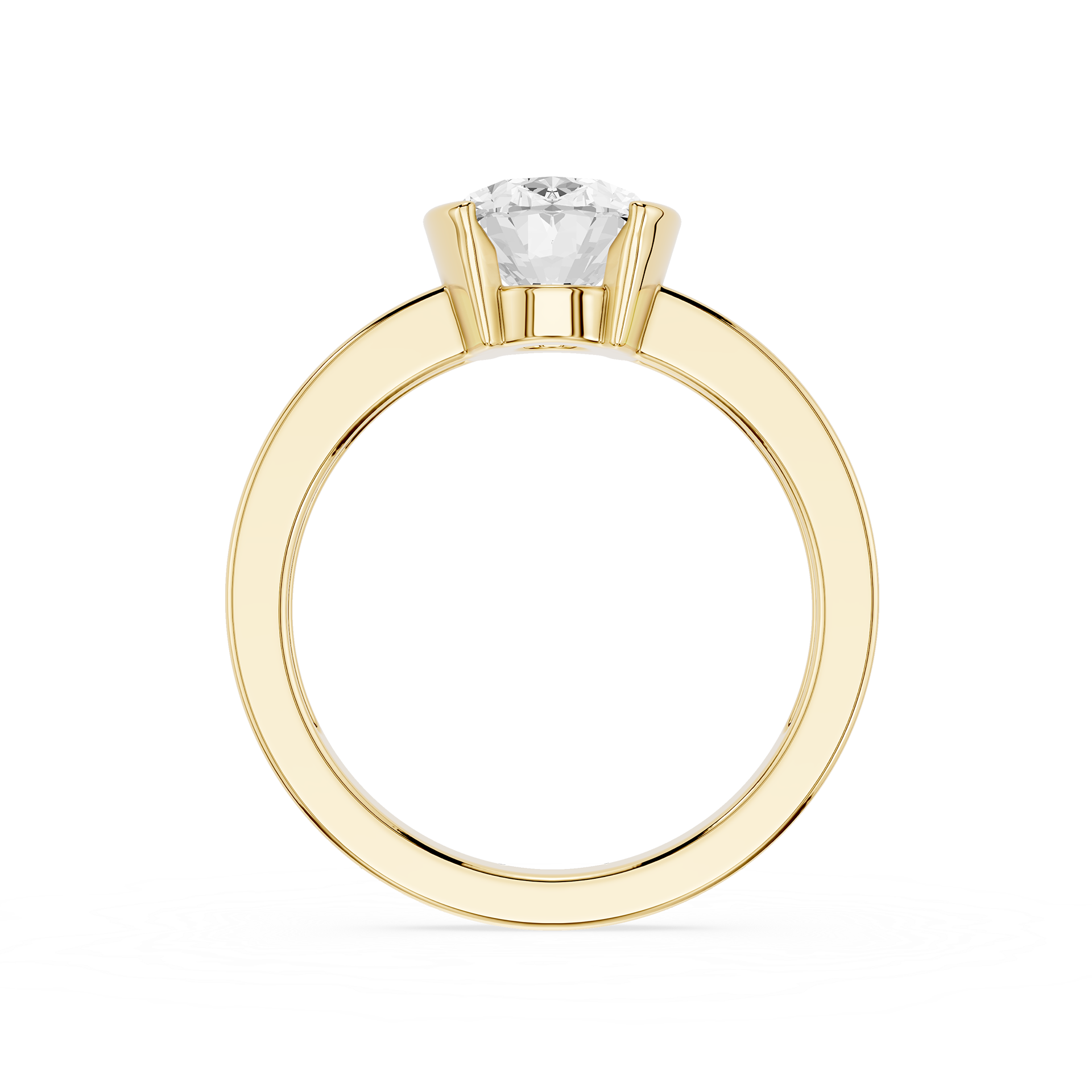 Oval Cut Lab Diamond Two Prong Solitaire Ring