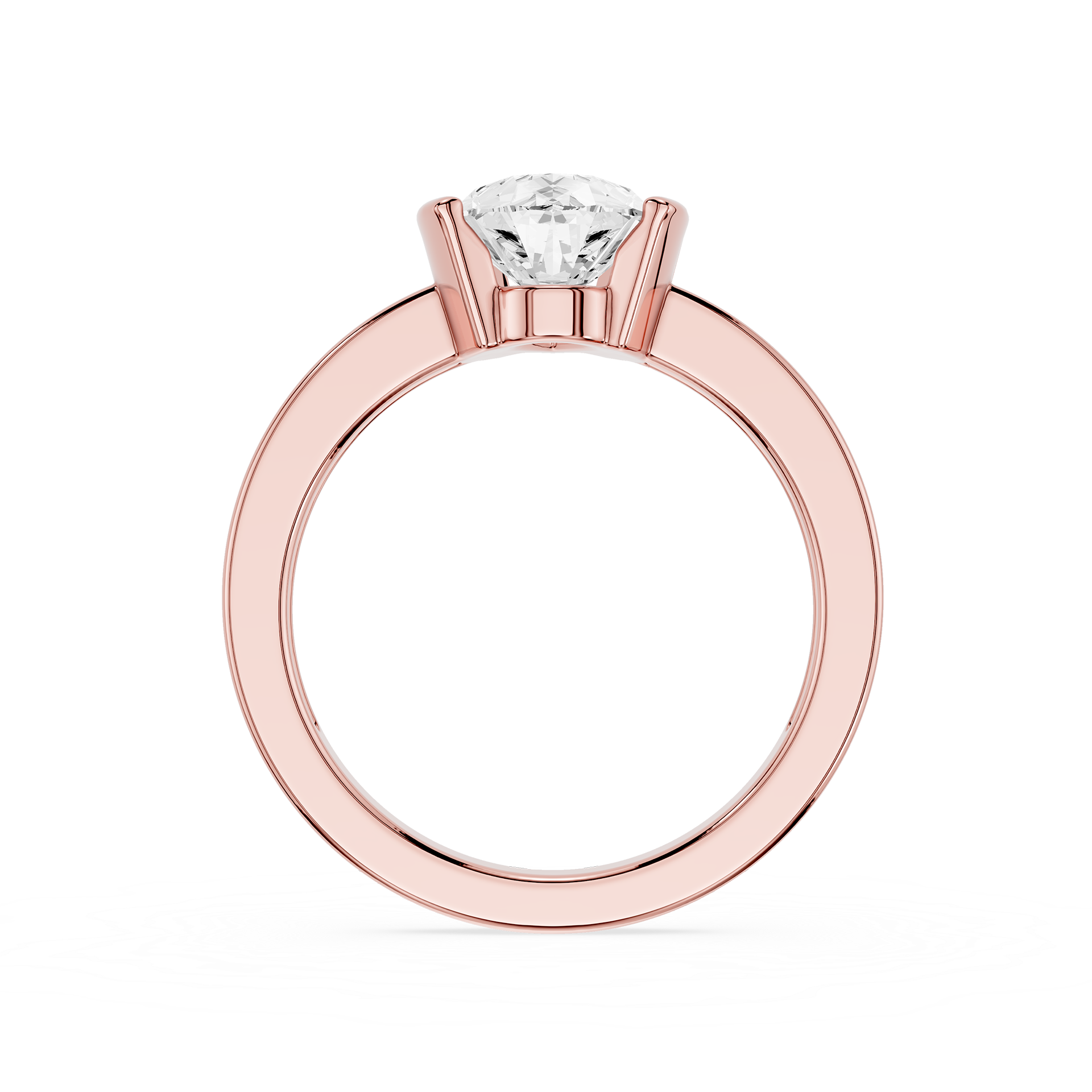 Pear Cut Lab Diamond Two Prong Solitaire Ring