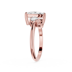 Trillion Cut Lab Diamond Three Stone Ring