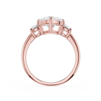 Trillion Cut Lab Diamond Three Stone Ring