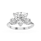 Trillion Cut Lab Diamond Three Stone Ring