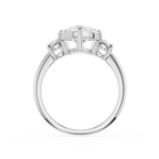 Trillion Cut Lab Diamond Three Stone Ring