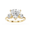Trillion Cut Lab Diamond Three Stone Ring