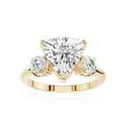 Trillion Cut Lab Diamond Three Stone Ring