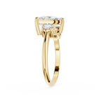 Trillion Cut Lab Diamond Three Stone Ring