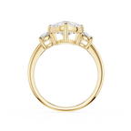 Trillion Cut Lab Diamond Three Stone Ring