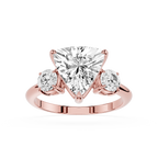 Trillion Cut Lab Diamond Three Stone Ring