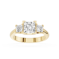 Princess Cut Lab Diamond Three Stone Ring