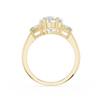 Heart Cut Lab Diamond Three Stone Engagement Ring