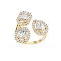 Multi Shape Lab Diamond Open Wrap Halo Ring