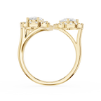 Multi Shape Lab Diamond Open Wrap Halo Ring