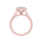Princess Cut Lab Diamond Halo Engagement Ring