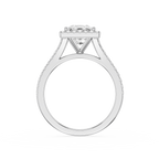 Princess Cut Lab Diamond Halo Engagement Ring