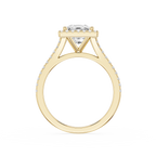 Princess Cut Lab Diamond Halo Engagement Ring