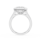 Emerald Cut Lab Diamond Halo Engagement Ring