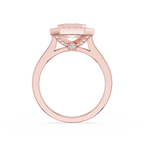 Emerald Cut Lab Diamond Octagon Halo Ring