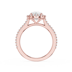 Pear Cut Lab Grown Diamond Halo Engagement Ring