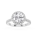 Round Cut Lab Diamond Vintage Halo Ring