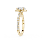 Round Cut Lab Diamond Vintage Halo Ring