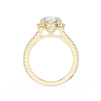 Round Cut Lab Diamond Vintage Halo Ring