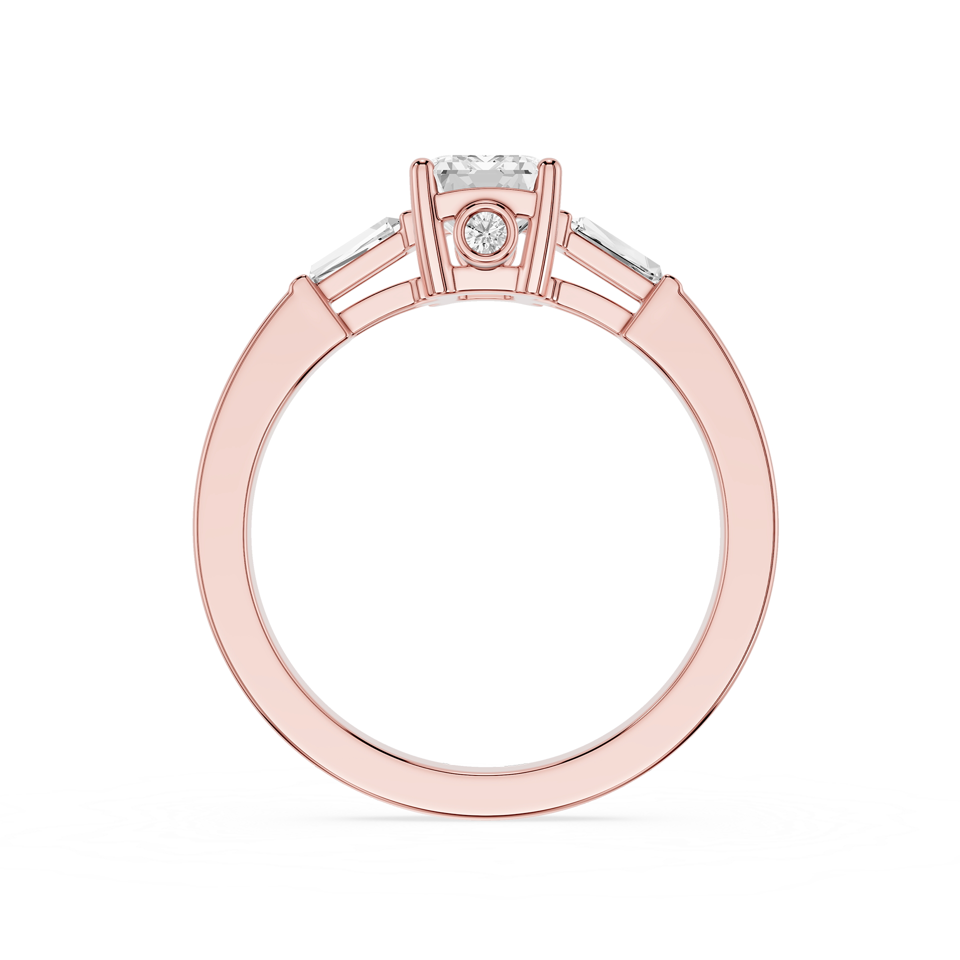 Emerald Cut Three Stone Lab Grown Diamond Ring