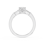 Emerald Cut Three Stone Lab Grown Diamond Ring