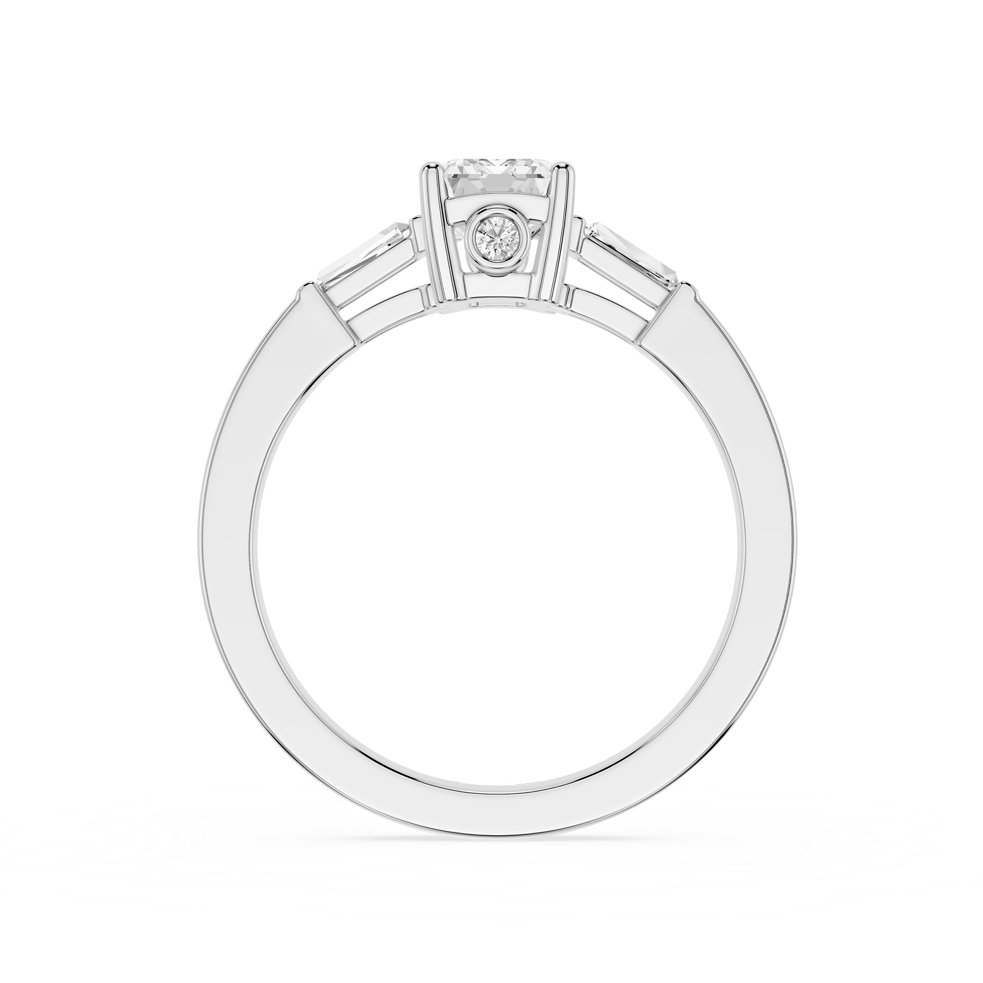 Emerald Cut Three Stone Lab Grown Diamond Ring
