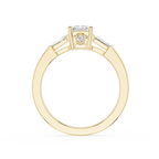 Emerald Cut Three Stone Lab Grown Diamond Ring