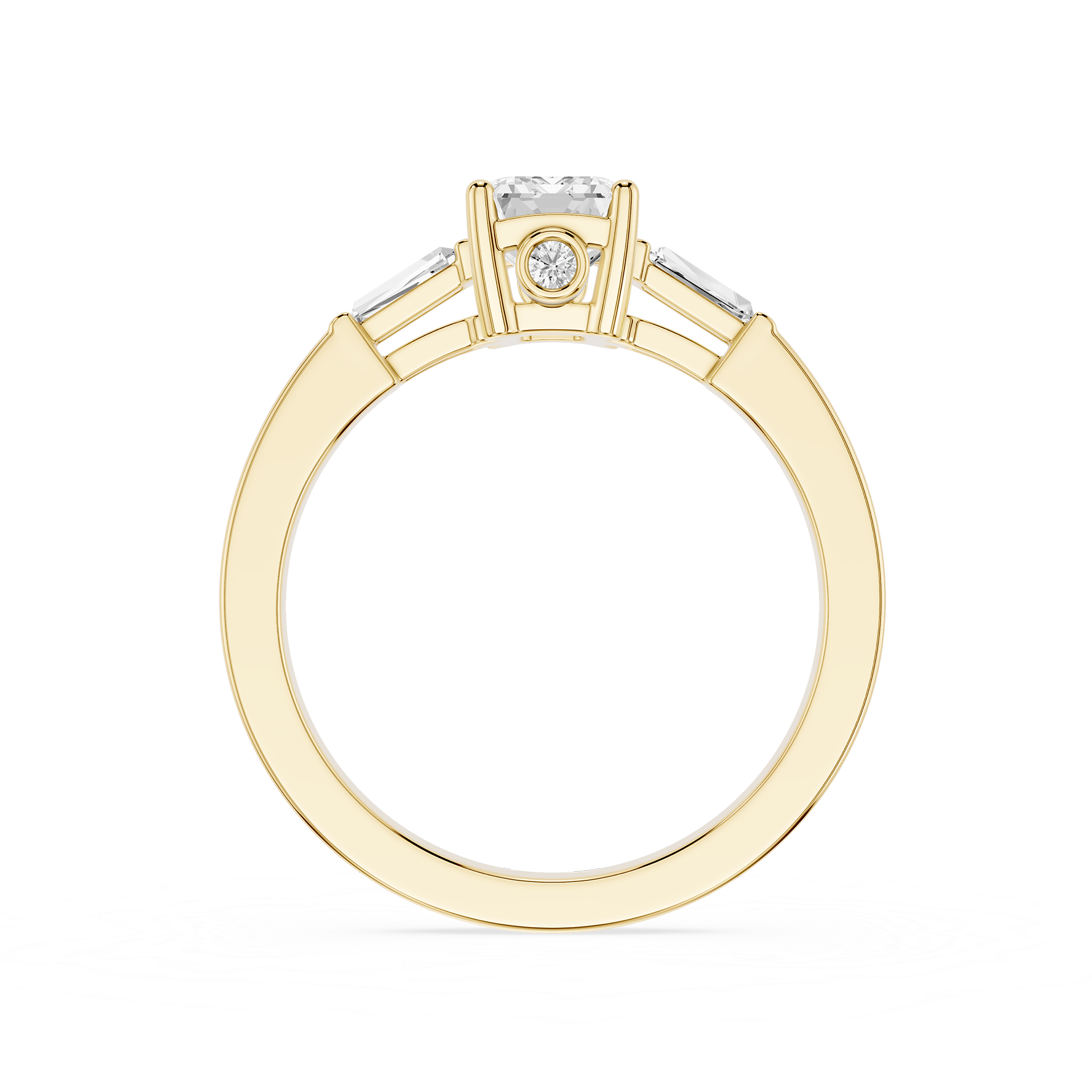 Emerald Cut Three Stone Lab Grown Diamond Ring