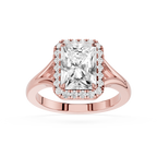 Radiant Halo Lab Grown Diamond Engagement Ring