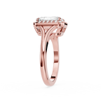 Radiant Halo Lab Grown Diamond Engagement Ring