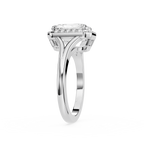 Radiant Halo Lab Grown Diamond Engagement Ring