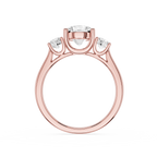 Round Three Stone Lab Grown Diamond Engagement Ring