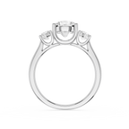 Round Three Stone Lab Grown Diamond Engagement Ring
