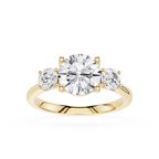 Round Three Stone Lab Grown Diamond Engagement Ring