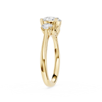 Round Three Stone Lab Grown Diamond Engagement Ring