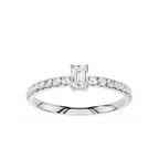 Emerald Cut Lab Grown Diamond Solitaire Engagement Ring